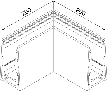 inside/outside corner - Model 3010 CAD Drawing